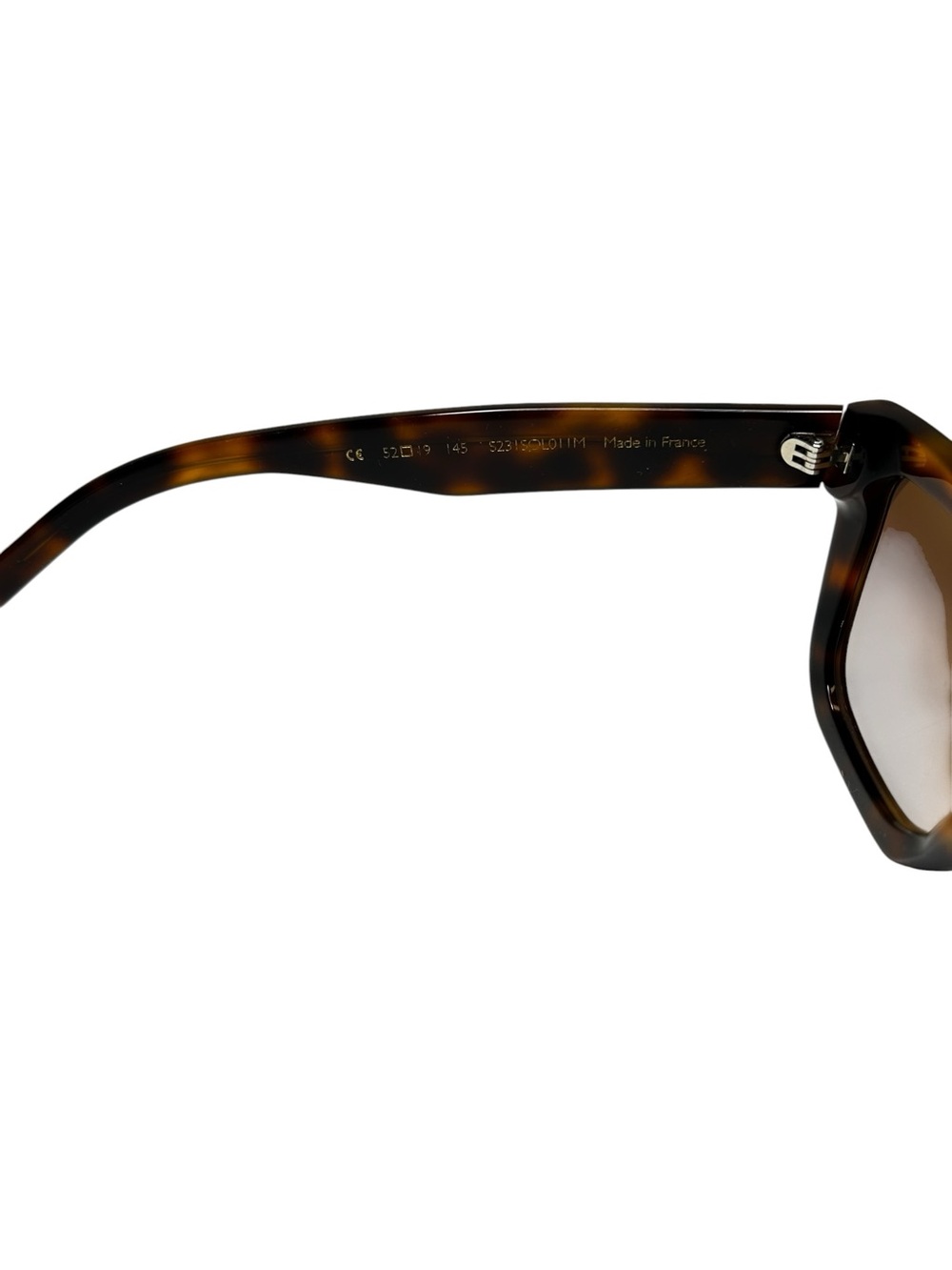 Sezane French Tortoiseshell Square Sunglasses Brown Gradient Made in France - Picture 6 of 11